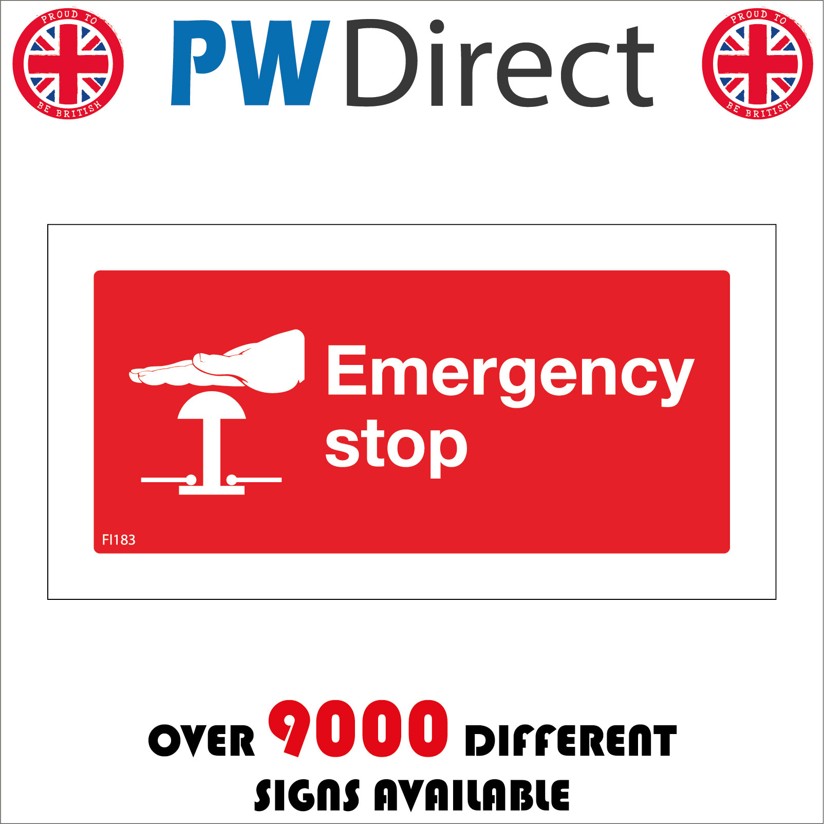 FI183 EMERGENCY STOP MACHINE PANIC ALERT TURN OFF SWITCH RELEASE DANGER