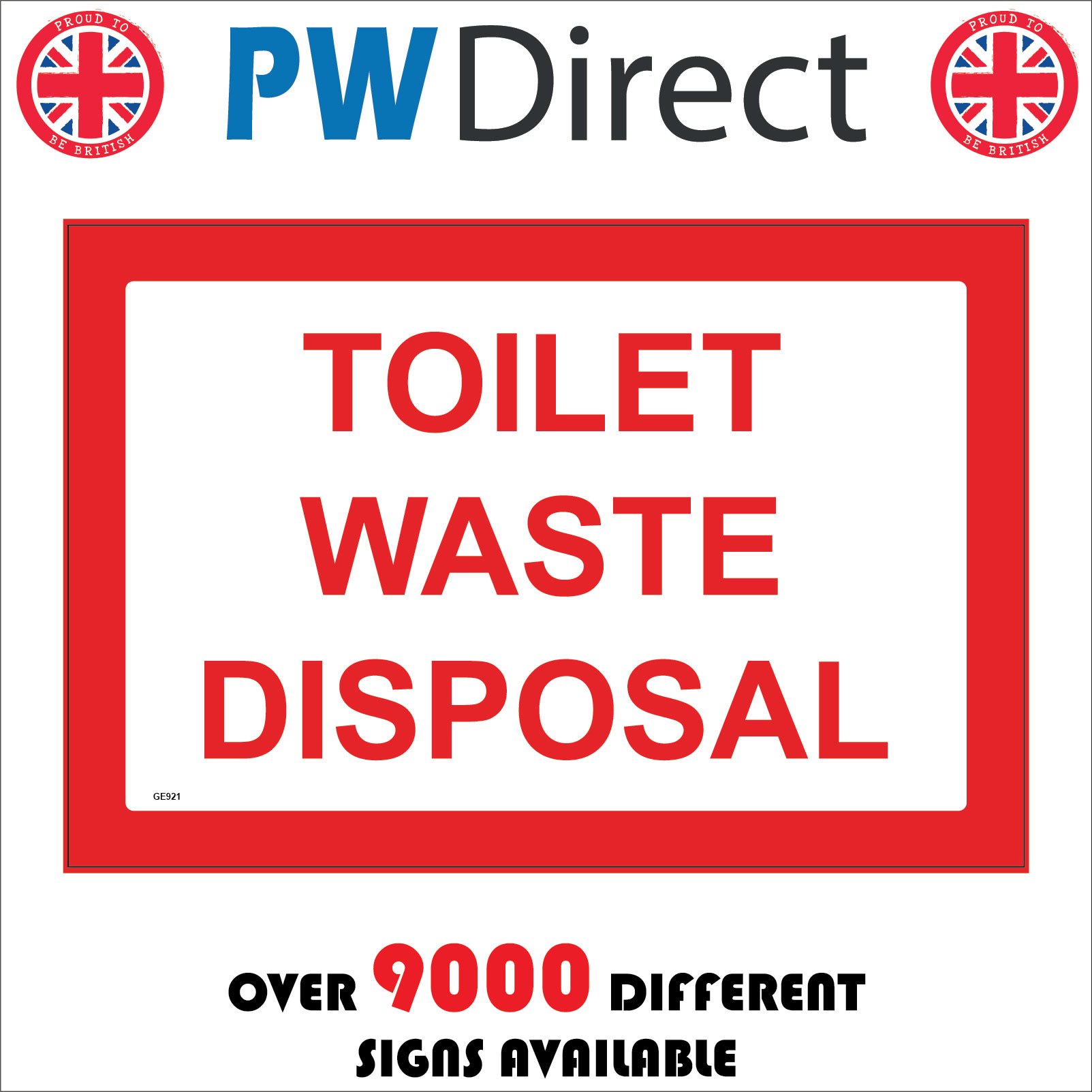 GE921 TOILET WASTE DISPOSAL SIGN CAMPSITE ELSAN CLEAN ORGANIC