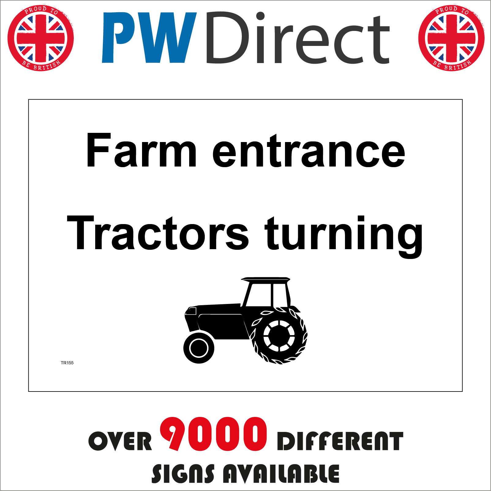 TR155 FARM ENTRANCE TRACTORS TURNING SIGN BARNS BUILDINGS YARD RANCH FIELDS